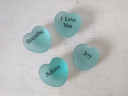 2" Assorted Sea Glass Heart